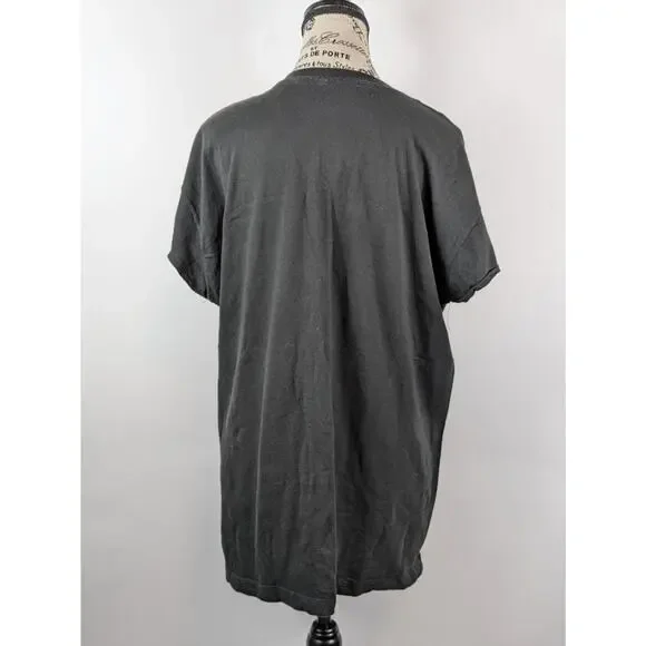 Alice In Wonderland Women's XL T-Shirt Disney You're All Mad Here Top Black Tee - Picture 3 of 7